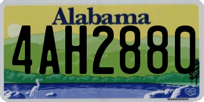 AL license plate 4AH2880