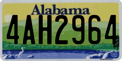 AL license plate 4AH2964