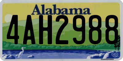 AL license plate 4AH2988