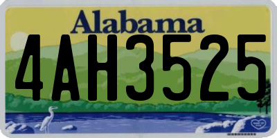 AL license plate 4AH3525