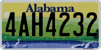AL license plate 4AH4232