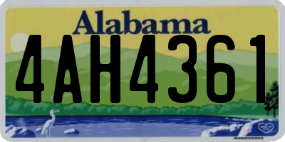 AL license plate 4AH4361