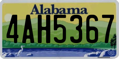 AL license plate 4AH5367