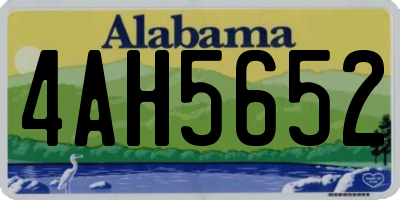 AL license plate 4AH5652
