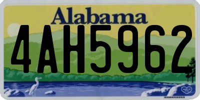 AL license plate 4AH5962