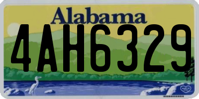 AL license plate 4AH6329