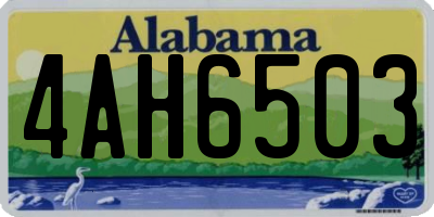 AL license plate 4AH6503