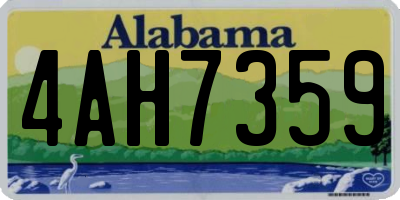 AL license plate 4AH7359