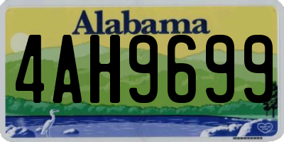 AL license plate 4AH9699