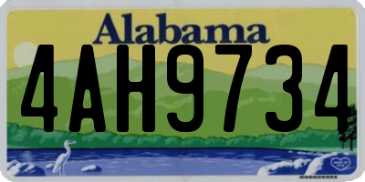 AL license plate 4AH9734
