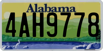 AL license plate 4AH9778