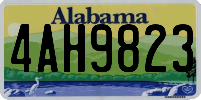 AL license plate 4AH9823