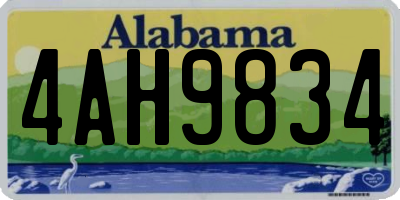 AL license plate 4AH9834
