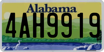 AL license plate 4AH9919