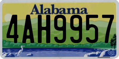 AL license plate 4AH9957