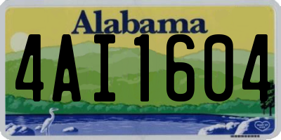 AL license plate 4AI1604
