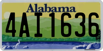 AL license plate 4AI1636