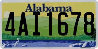 AL license plate 4AI1678