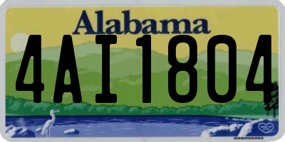AL license plate 4AI1804