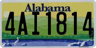 AL license plate 4AI1814
