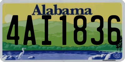 AL license plate 4AI1836