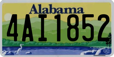 AL license plate 4AI1852