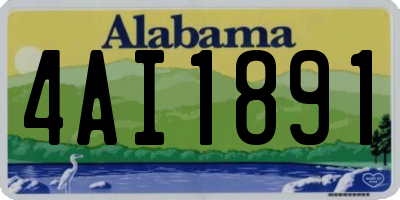 AL license plate 4AI1891