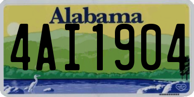 AL license plate 4AI1904