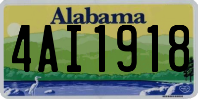 AL license plate 4AI1918