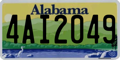 AL license plate 4AI2049