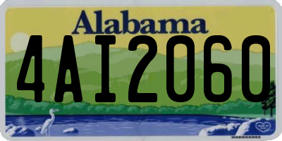 AL license plate 4AI2060