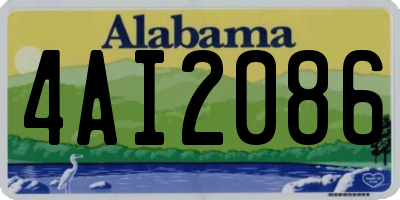AL license plate 4AI2086