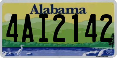AL license plate 4AI2142
