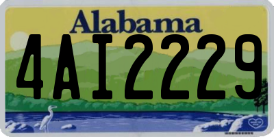 AL license plate 4AI2229