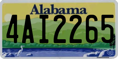 AL license plate 4AI2265