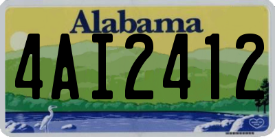 AL license plate 4AI2412