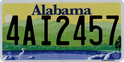 AL license plate 4AI2457