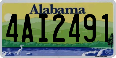 AL license plate 4AI2491