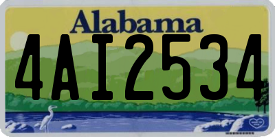 AL license plate 4AI2534