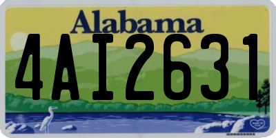 AL license plate 4AI2631