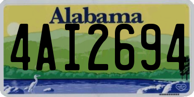 AL license plate 4AI2694