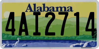 AL license plate 4AI2714