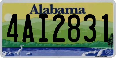 AL license plate 4AI2831