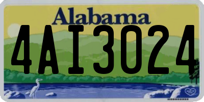 AL license plate 4AI3024