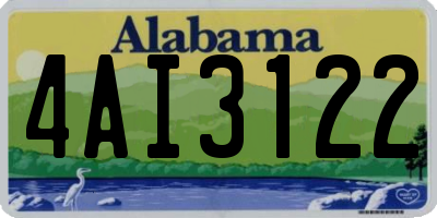 AL license plate 4AI3122