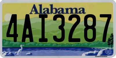 AL license plate 4AI3287