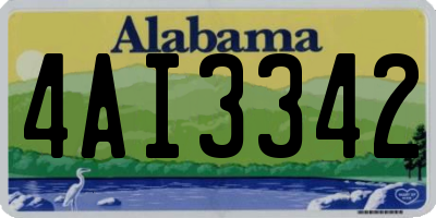 AL license plate 4AI3342
