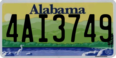 AL license plate 4AI3749