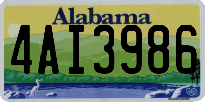 AL license plate 4AI3986