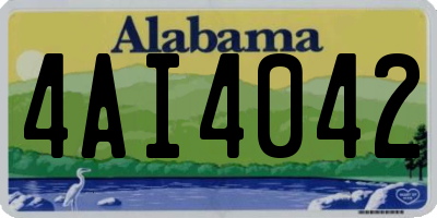 AL license plate 4AI4042